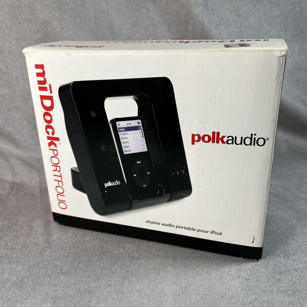 Polk Audio miDock Portfolio Black IPOD Compact Portable Audio Player